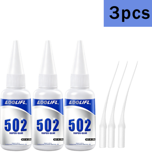 LOOLIFL | Loolifl502 Strong Adhesive 20g Fast-Drying Cyanoacrylate Adhesive Quick-Drying Transparent Super Glue Multi-Purpose Heavy-Duty Instant Glue Suitable for Plastic Metal Rubber Ceramics Glass Wood Leather Jewelry Crafts Shoe Repair ...
