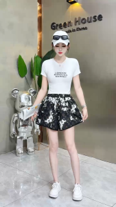 GZ Store กางเกงขาสั้นผู้หญิงเอวสูงเเฟชั่นใหม่ | ใส่ได้หลากสไตล์ในตัวเดียว ผ้าใส่สบายดีระบายอากาศ แฟชั่นน่ารัก QC-KZ9003