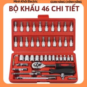 Bộ dụng cụ mở bu lông ốc vít 46 chi tiết đa năngbộ khẩu tuýp vặnbộ dụng cụ vặn bu lôngbộ dụng cụ sửa chữa khẩubộ khẩu vặn ốcbộ tuýp vặn ốcbộ khẩu sửa chữa xe máybộ tuýp khẩubộ tuýp đa năngtay khẩubộ tuýp tự dộngbộ tuýp 46 chi tiết 1/4bộ tay kh