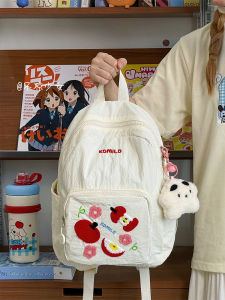 กระเป๋าเป้สะพายหลังนักเรียนแบบน้ำหนักเบา กระเป๋าเป้สะพายหลังผ้าไนลอนแบบป้องกันน้ำ กระเป๋าใส่ของเด็กผู้หญิง กระเป๋าเป้สะพายหลังสไตล์หวาน