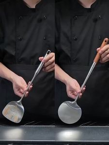 CUGF | Dao Lật Bếp Tay Dài Inox Dùng Cho Đầu Bếp