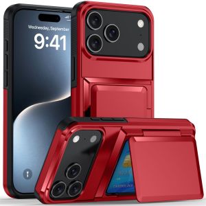 Ốp Ví Chống Sốc Cho iPhone 18/17/16/15/14/13/12 Pro Max Vỏ Bảo Vệ Chắc Chắn Với Ngăn Đựng Thẻ Tín Dụng Chống Trượt Chất Liệu TPU PC