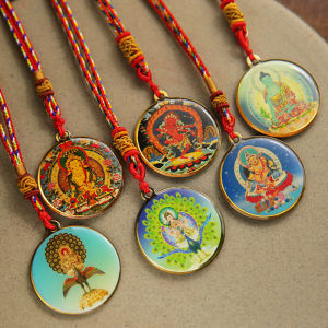 Fengguo Pendant Necklace: Buddha King Ten-Senses Man and Womans Fashion Jewelry for National Wind Style