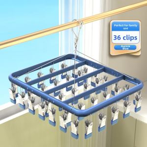 Aluminum Sock Drying Rack Multi-clip Hanger