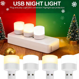 Mini Night Light with USB/EU PlugPortable LED Mood LampIndoor Bedroom ReadingWarm White and Cool White Desktop Decor Light