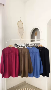Aryeni Top Blouse Lengan Panjang Atasan Wanita Remaja Kekinian Korean Style