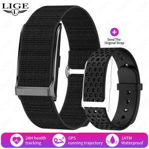 LIGE | Vòng Đeo Tay Thông Minh Không Màn Hình Thiết Bị Theo Dõi Sức Khỏe Thể Thao Đo Nhịp Tim Huyết Áp Dây Đeo Thể Dục Dành Cho Android iOS - Thiết Bị Theo Dõi Thể Dục Không Cảm Ứng