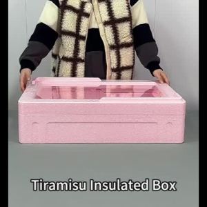 LENODI Tiramisu Insulation Box Transparent lid Food-Grade EPP Hot & Cold Storage + 6/7 Molds Suitable for selling at beverage stalls snack stalls etc.