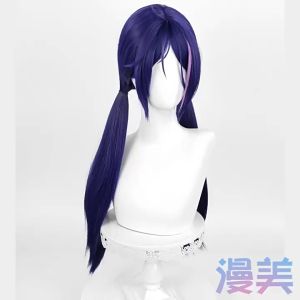 Miside Mita Cosplay Wig 68cm Long Mixed Color Heat Resistant Synthetic Hair