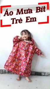 Áo mưa cho bé từ 3 đến 11 tuổi vải dù cánh bít chống thấm nước Kara House - Áo mưa trẻ em 1 đầu - Áo mưa cho bé trai bé gái - Quần áo đi mưa