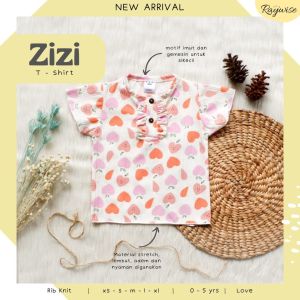 Zizi T-Shirt Rib Knit Motif Lucu Anak Perempuan