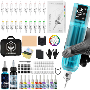 Poseidon | POSEIDON Tattoo Kit Or Tattoo Machnie V6 For Permanent Makeup Tattoo Machine Kit Transparently Tattoo Power Supply Tattoo Kit