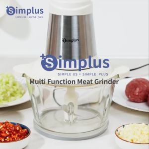 【Special Price】INSSA x Simplus 1.8L Food Processor Large Capacity Blender 300W Powerful Motor Meat Grinder Blender Stainless Steel Mixer Mincer Chopper