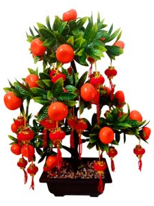 ต้นไม้เงินผลไม้มั่งคั่งสําหรับปีใหม่ต้นไม้จําลองต้นไม้ปลอมแอปเปิ้ลลูกพีชต้นส้มกระถางพลาสติกดอกไม้ปลอมสําหรับตกแต่งห้องรับแขก