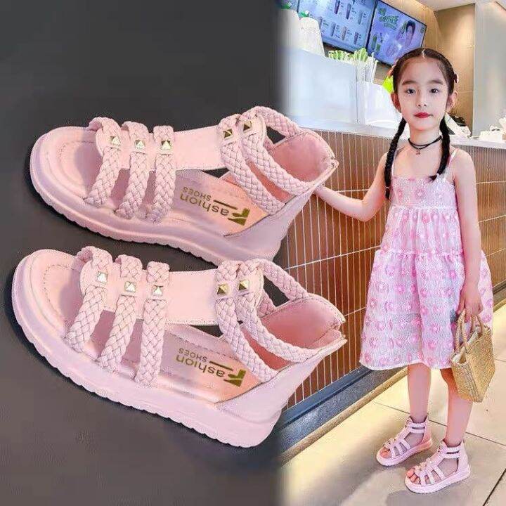 Little girl clearance pink sandals