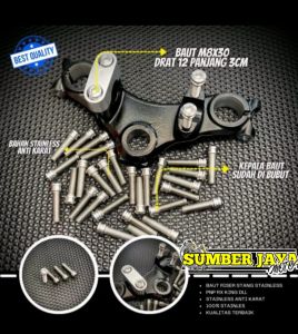 baut custom probolt stenlis riser kleman stang rx king vixion scorpio dll