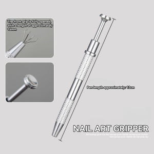 4 Claws Metal Grabber Pen Nail Sponge Manicure Tools Mini Square Nail Art Sponge Gradient Brush Glitter Powder Dotting Tool