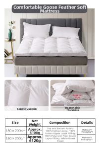 Mercury | Five-Star Hotel Goose Feather Double Layered Warm Mattress Pad