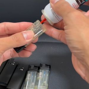 อแดปเตอร์ไฟแช็ค ไม่มีแก๊ส 1 ชิ้น หัวต่อไฟแช็ค สำหรับเติมแก๊สไฟแช็ก