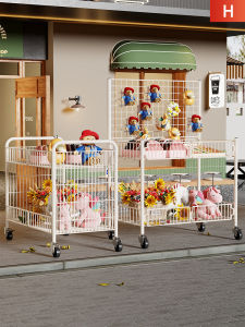 evesigar | Folding Multi-layer Mobile Display Cart for Night Markets Vending Flower