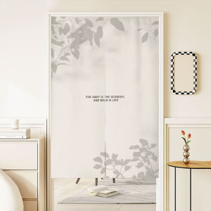 Modern Minimalist Tree Shadow Door Curtain Privacy Blocking Curtain Bedroom Living Room Room Partition Curtain Bathroom Curtain