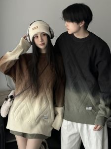 เสื้อสเวตเตอร์ถักหลวมๆ สำหรับคู่รัก ฤดูใบไม้ร่วง/ฤดูหนาว 2025 ใหม่ INS ฮิต ดีไซน์ไม่ซ้ำใคร ลำลอง แฟชั่น เสื้อสเวตเตอร์ถัก