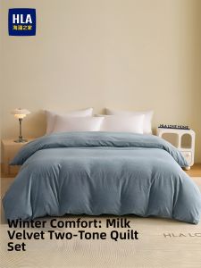 HLA | Warm Winter Milk Velour Coral Fleece Bed Sheet Cover Single Size