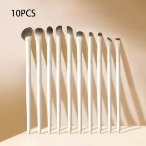 5/8/10Pcs Natural Eye Makeup Brushes Set Detail Eyeshadow Brush Makeup Brush White Ultra Soft Eyeshadow Eyeliner Makeup Tool