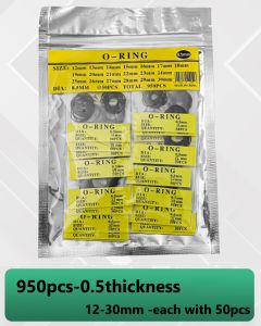 960 A Set Watch Back Gasket 12-30mm Case Rubber Waterproof O-Ring Gasket Repair Tool for Watchmaker 0.5mm 0.6mm 0.7mm Thickness