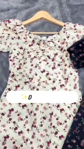 Dress ASHA / Dress Sabrina / Short Ruffle Sleeve Tie Front Floral Mini Dress