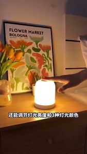 🔥[Ready Stock] Rechargeable Dimmable Touch Night Light Warm RGB Led Bedside Lamp Sleeping Lampu Tidur Malam 小夜灯