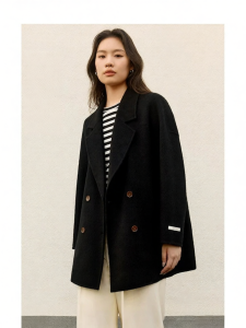 DUSHU | Plus Size Elegant Double Faced Wool Coat