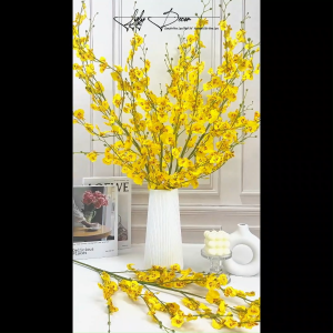 [TẶNG BÌNH] 10 Cành TẶNG Bình - Hoa Lan Vũ Nữ Nhân Tạo Thân Dài 110cm– Hoa Giả Sang Trọng Decor Nhà Cửa Hoa Lụa LyLy Decor