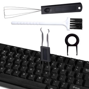 4pcs Keycap Removal Tool Set with Cleaning Brush for Mechanical Keyboards Durable Puller Kit for Easy Maintenance Repair Gaming