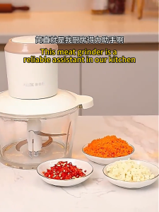 Electric Meat Grinder Food Chopper Blender Mincer Stainless Steel Motor 4 Cutting Blades Multifunctional and easy to clean food processor