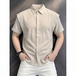 OUMULONG | Áo Sơ Mi Giả Phân Cục Gam Kiểu Hè Mỏng Bằng Lụa Imitation
