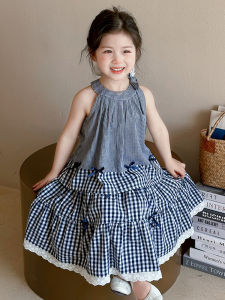 Princess Style Sleeveless Vest Dress Summer Wear for Girls Lightweight Gown Childrens Fashion 2025 New Collection