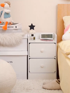 Bedside Table Small Size Nightstand Mini Simple Modern Storage Bedroom Bedside Cabinet【Shipped from Singapore】