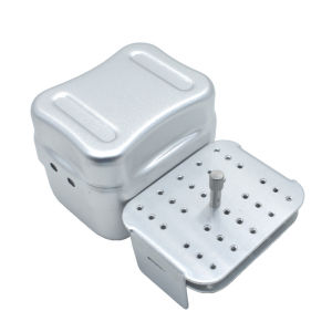 F062 Dental Box 30 Points Endo Files Holder Disinfection Metal Autoclave Sterilizer Case Burs For Oral Care Tools Random Color