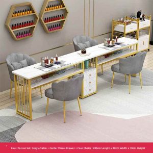 New Extended Modern Minimalist Trendy Japanese Style Multi-user Nail Desk