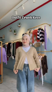 BAILEY CROP RAJUT ATASAN WANITA / Crop top Bailey Cardigan Rajut / Crop atasan wanita lengan panjang