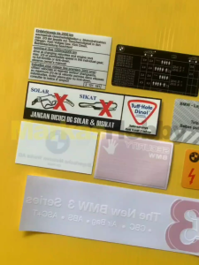 Stiker BMW E46 318i 323i 325i 330i Set: Aksesoris Mobil BMW