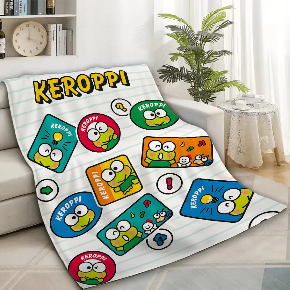 未開封Sanrio KeroKeroKeroppi タオルケット1991年日本製 Sanrio | Sanrio KEROKEROKEROPPI Bed Blankets and Throws Blanket