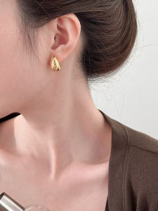 Versatile Luxury Waterdrop Earrings Womens S925 Pure Silver Needle Elegant Fashion Jewelry Unique Personality Hoops