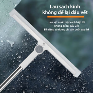 Chổi gạt nước sàn nhà cao cấp Cây gạt kính cầm tay đa năng xoay 360 độ lưỡi silicone mềm dẻo cán nhôm tùy chỉnh độ dài từ 64-103cm