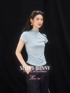 Lyerell High-Neck Slim Fit T-Shirt