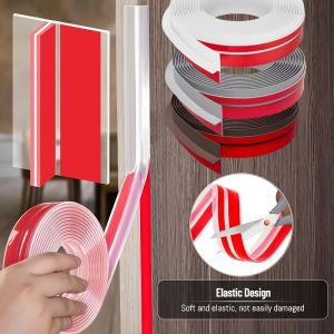 Shower Doors Gaps Seal Strip Self Adhesive for Door Draft Stopper Window Dust and Noise Insulation Silicone Weather Stripping