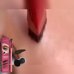 EELHOE Eyebrow Cream Eyebrow Brush Set High Pigment Lasting Multi-Uses Waterproof Strong Power Taupe 15g