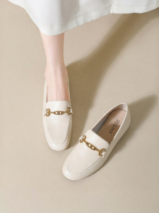 Josiny | Coarse Heel Easy Slip-on Loafers