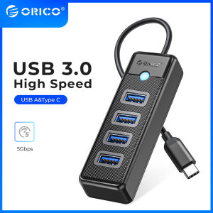 ORICO Mini 4 Ports USB 3.0 HUB 5Gbps High Speed Multi Type C Splitter Ultra-Slim OTG Adapter For PC Computer Accessories Usb Multi Port Usb Port for Laptop USB HUB Laptop Usb Extension